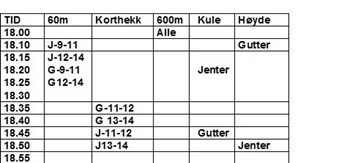 Treningsstevne 2. juni